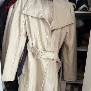 White trench winter coat